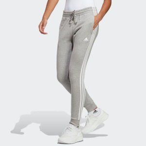 adidas Gray Track Pants with White Stripes